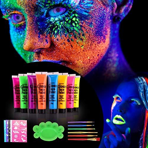 Belleza [8 X 25ml] UV Glow Pintura Corporal y Facial