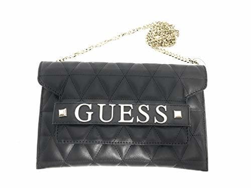 Moda Guess Laiken Mini Crossbody Clutch, Bolso Bandolera para Mujer, Negro