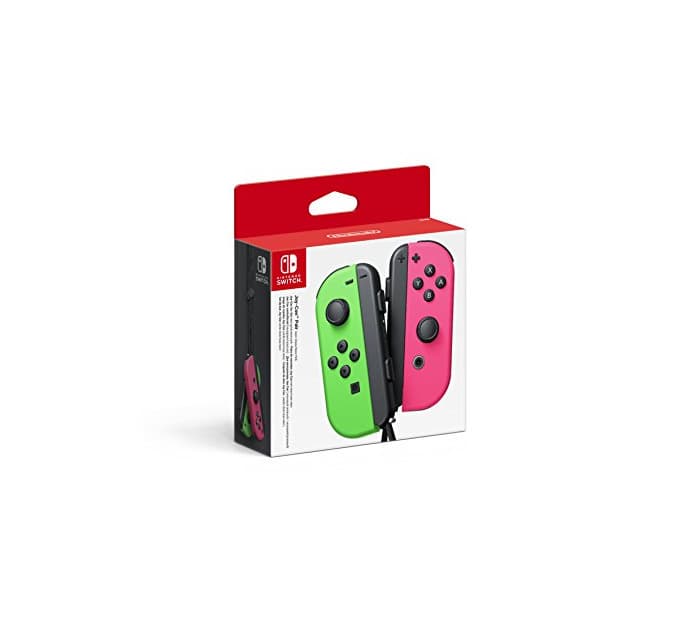 Electronic Nintendo - Set De Dos Mandos Joy-Con, Color Verde Neón / Rosa