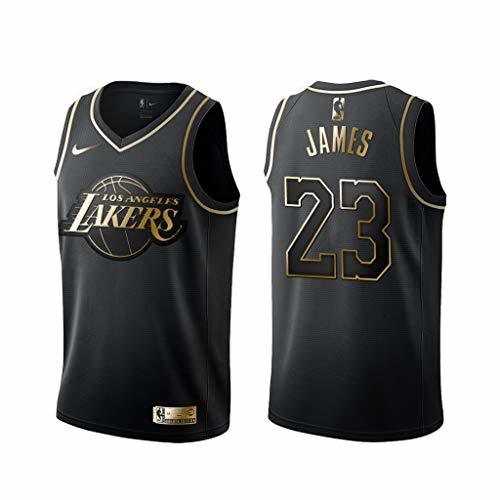 Producto KKSY Camiseta de Baloncesto Hombres James Lakers # 23 Black Gold Color