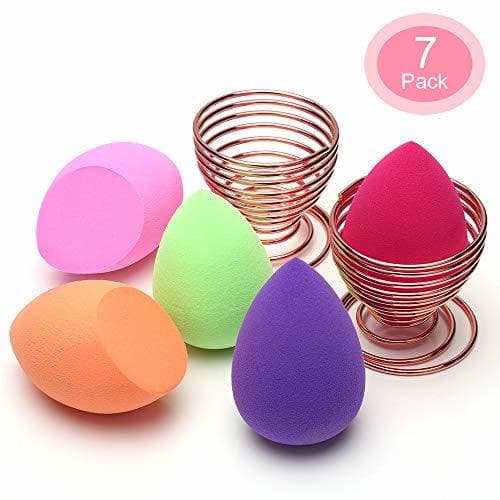 Belleza Esponja Maquillaje, O'Vinna [7-Pack] Esponjas para Maquillaje Facial de Belleza (5 Piezas