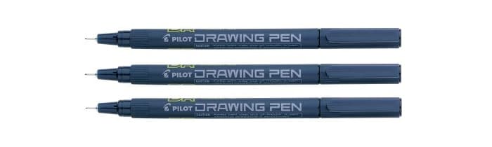 Product Pilot Drawing Pen - Juego de rotuladores de punta fina 01/02/03