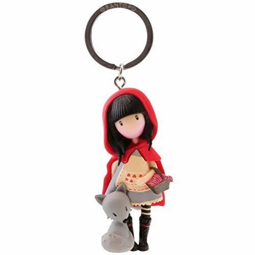 Product Gorjuss- Llavero muñeca Little Red Riding Hood, Color Rojo