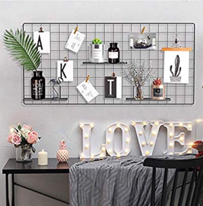 Home Oucles Grid Wall Photo Wall Set de 2, Grid Loops Panel Decorativo