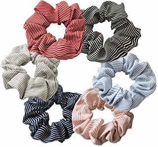 Belleza Beaupretty 5 UNIDS Cabello de Piel de Conejo Scrunchies Pelo de Gasa