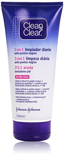 Beauty Clean&Clear - Gel Limpiador Diario 3 en 1 anti-puntos negros