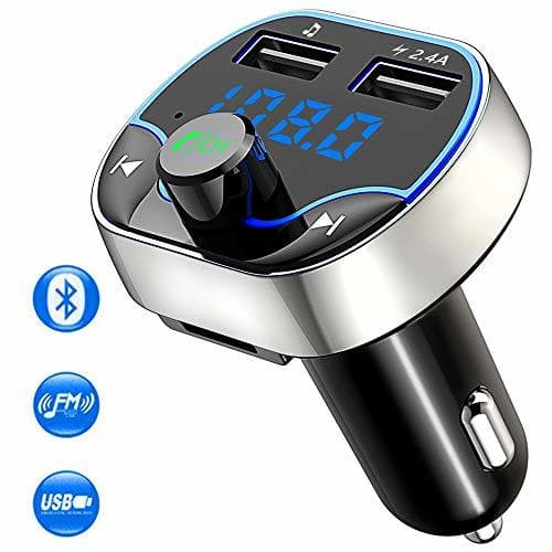 Electronic Cocoda Transmisor FM Bluetooth Coche Manos Libres, Inalámbrico Reproductor MP3 Mechero Coche