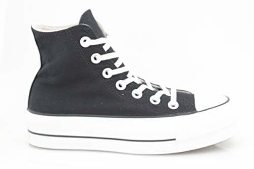 Moda Converse Chuck Taylor CTAS Lift Hi, Zapatillas para Mujer, Negro