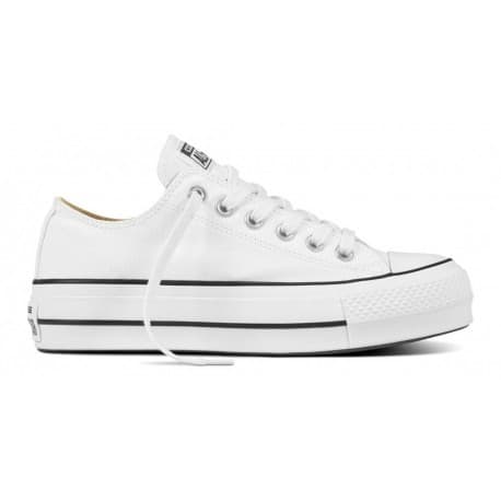 Moda Converse blancas plataforma