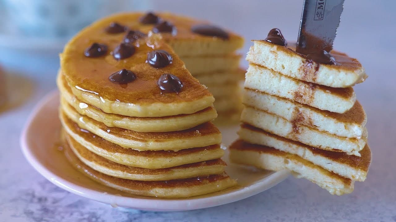 Fashion PANCAKES ESPONJOSOS de AVENA -3 ingredientes - YouTube