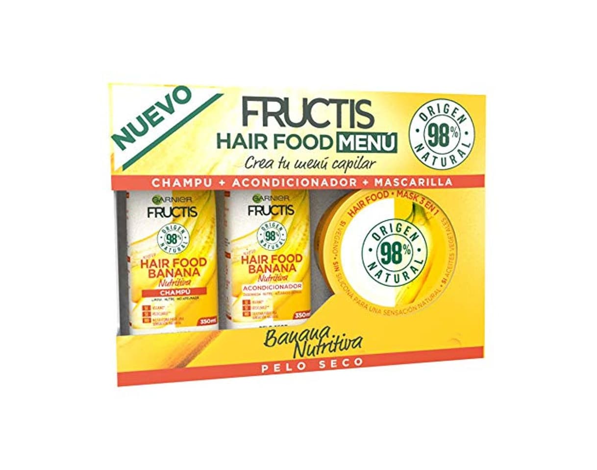 Product Garnier Fructis Cofre Hair Food Banana Nutritiva para Pelo Seco - Crea