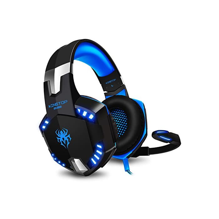 Electrónica KINGTOP Auriculares Gaming PS4 con Microfono KG2000 Versión Actualizada Cascos Estéreo 3.5mm