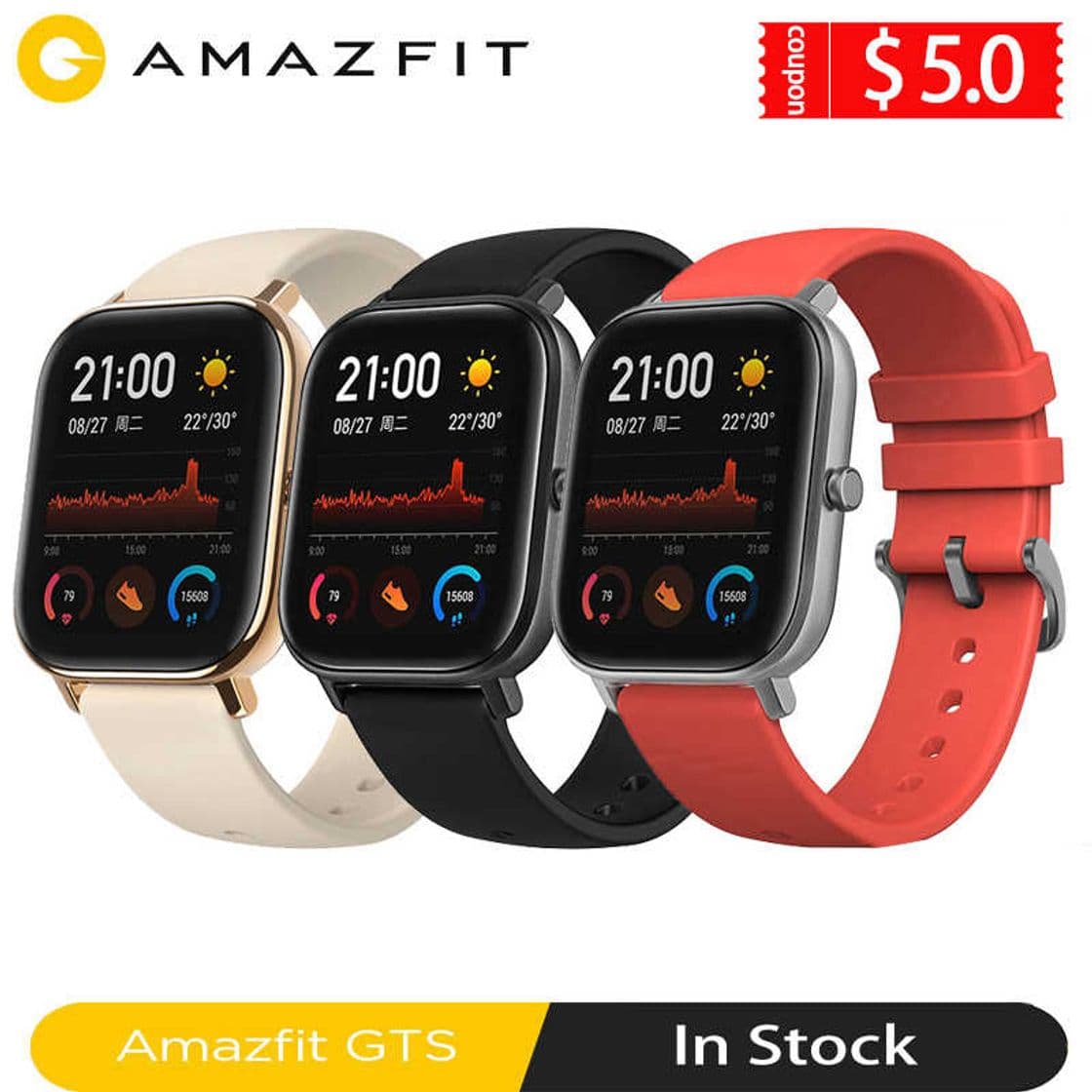 Product Amazfit GTS Reloj Smartwactch Deportivo | 14 días Batería | GPS