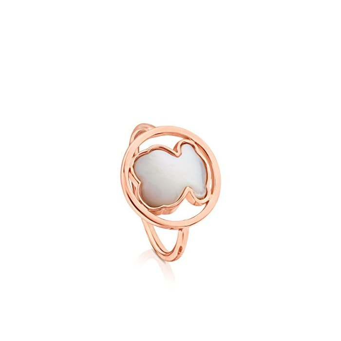 Producto Anillo TOUS Camille de plata vermeil rosa con nácar