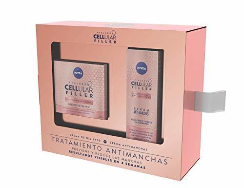 Beauty NIVEA Hyaluron Cellular Filler, pack tratamiento antimanchas con ácido hialurónico, caja de