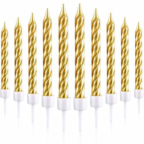 Producto 50 Piezas Espiral de Velas de Tarta en Soportes Metálicos Velas de