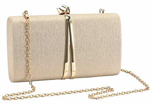 Product UBORSE Bolso Noche Dorado Clutch Mujer Fiesta Cartera de Mano Bandolera con