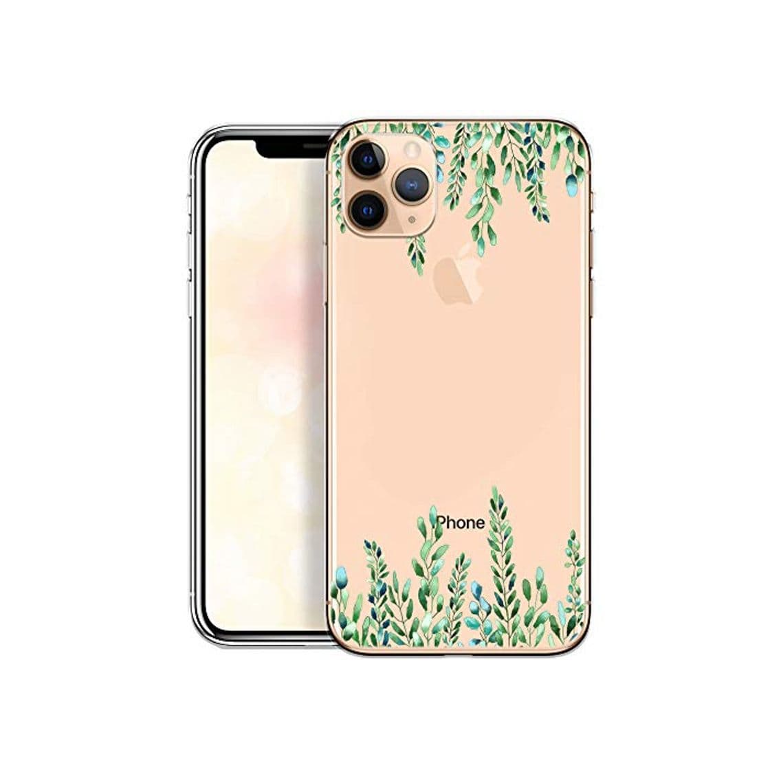 Producto OOH!COLOR Carcasa para Móvil Compatible con Funda iPhone 11 Pro MAX Ultra Slim Transparente Silicona Suave Bumper Teléfono Caso para iPhone 11 Pro MAX con Dibujo Flores Pastel