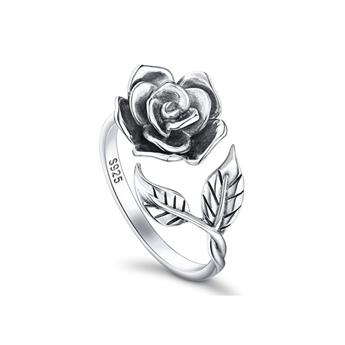 Product DAOCHONG S925 Anillo abierto de plata de ley para mujer