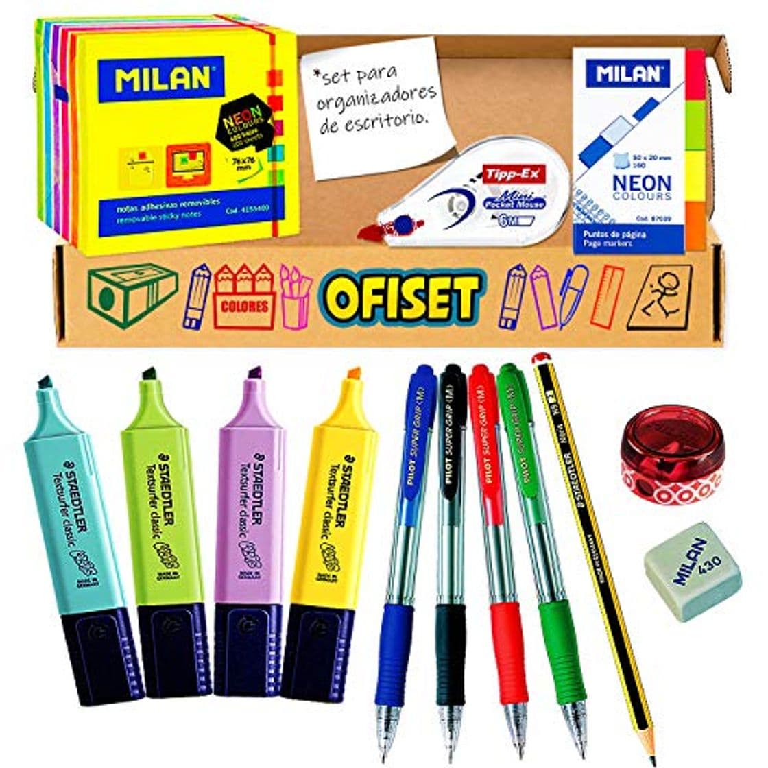 Product Pack material oficina y papeleria - Pack boligrafos pilot