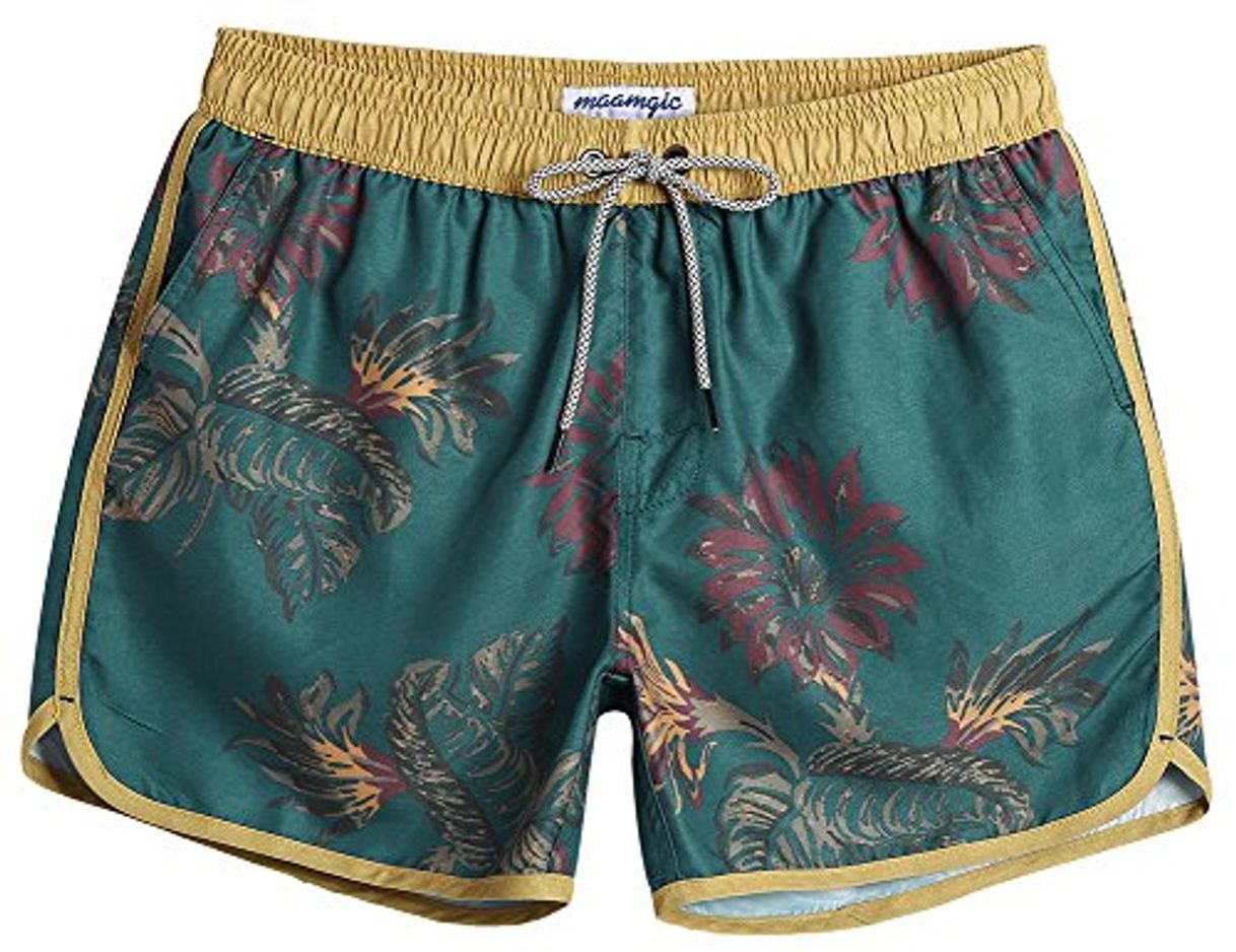 Product MaaMgic Bañador Hombre de Natación Secado Rápido Interior de Malla Pantalones Cortos d'Aire Vintage 80s 90s