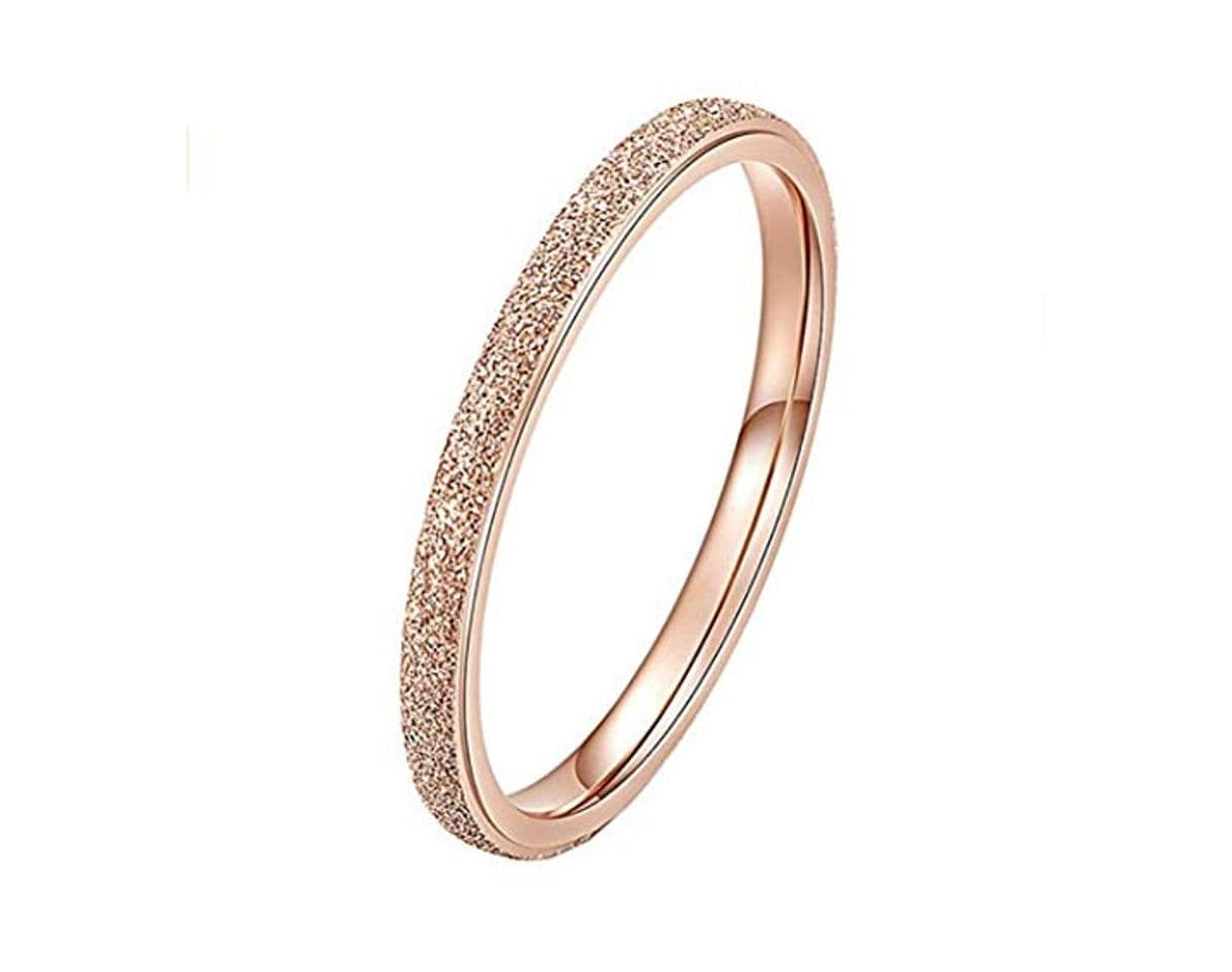 Product PAURO Anillo para Mujer de Bodas Apilables de Acero Inoxidable Oro Rosa