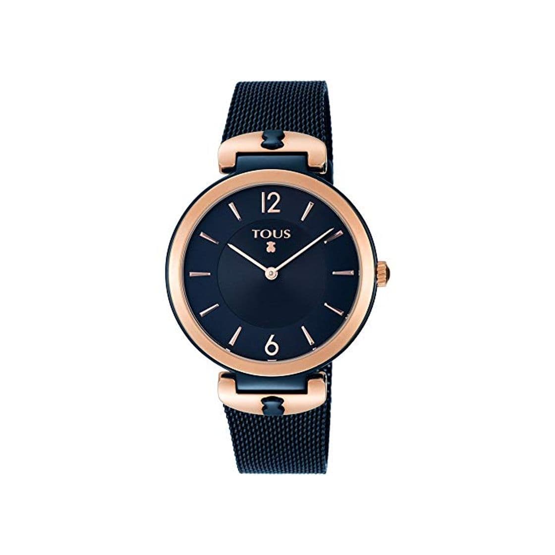 Fashion Reloj TOUS S-Mesh bicolor acero/IP rosado y azul Ref