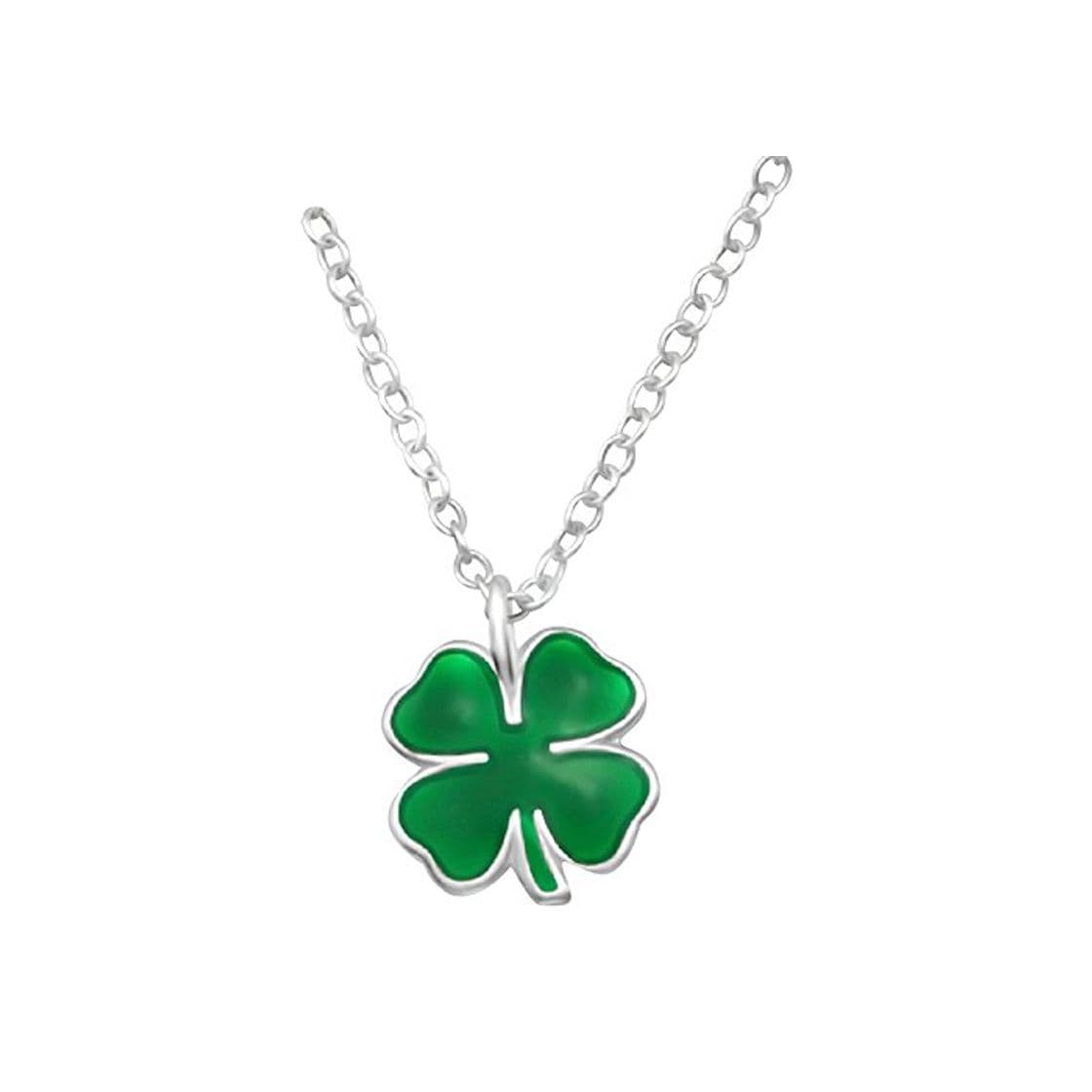 Producto Laimons Collar para mujer Trébol Brillante Verde Plata de ley 925