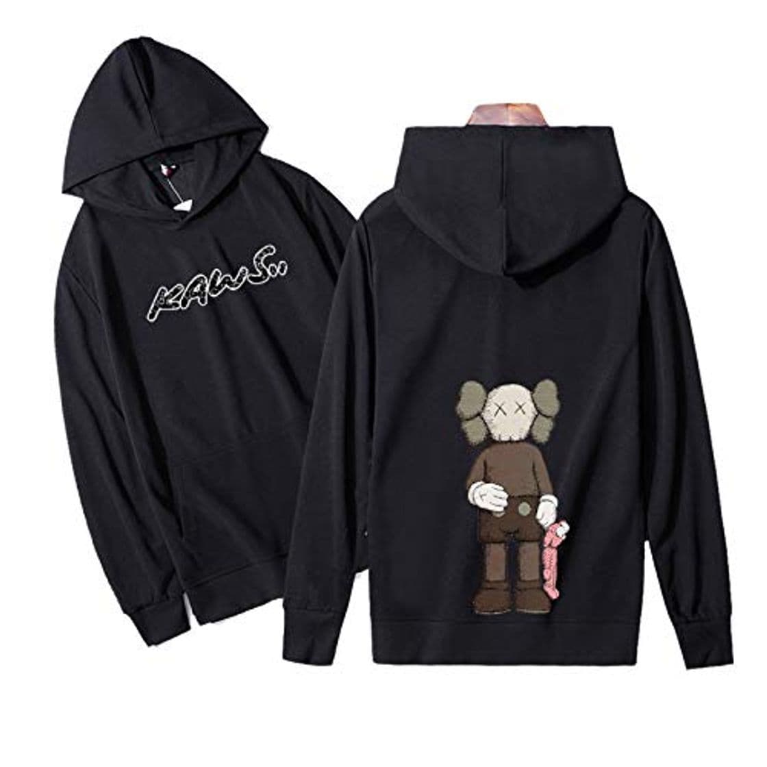 Product YX Hoodie con Capucha Calle Sésamo KAWS Conjunto Jersey De Cuello De