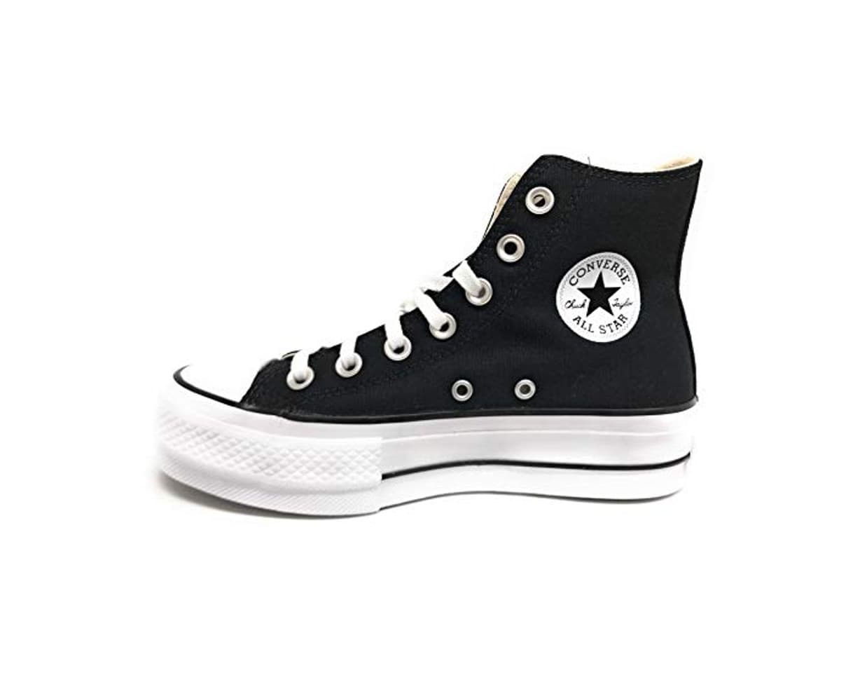 Fashion Converse Chuck Taylor CTAS Lift Hi, Zapatillas para Mujer, Negro