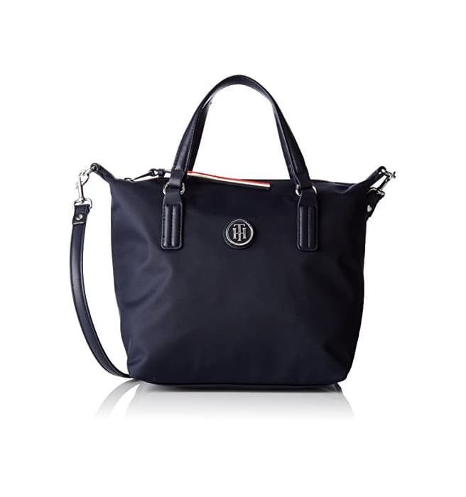 Moda Tommy Hilfiger Poppy Small Tote, Bolso Totes para Mujer, Azul