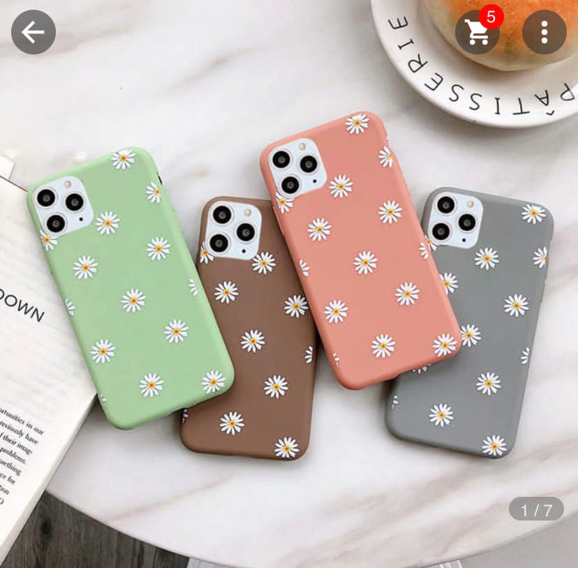 Fashion Funda silicona flores 