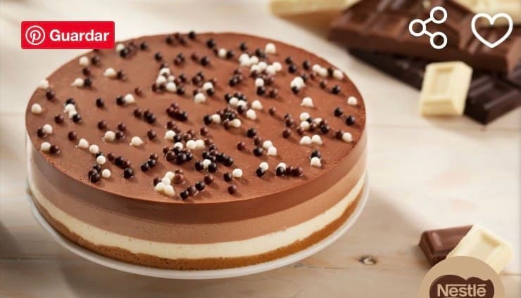 Producto Tarta a los tres chocolates con Thermomix® 