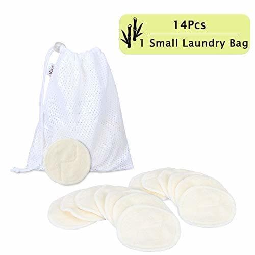 Beauty Luxja Discos Desmaquillantes Reutilizables con 1 Bolsa de Almacenar, Lavables Rondas Faciales