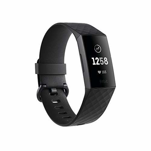 Fitness Fitbit Charge 3 Pulsera avanzada de salud y actividad física, Negro