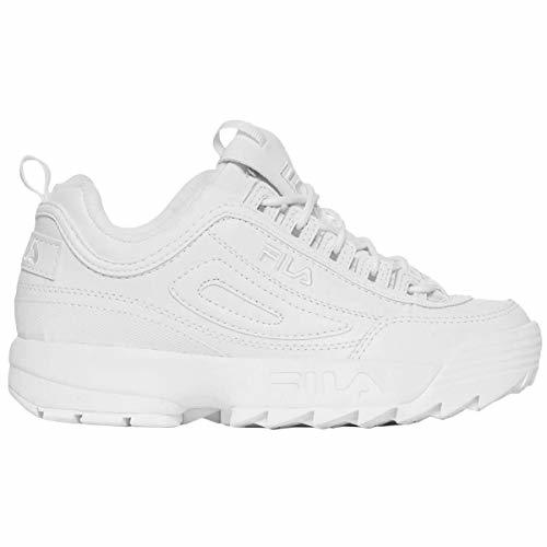 Moda Fila Youth Disruptor II Synthetic Triple White Entrenadores 38.5 EU