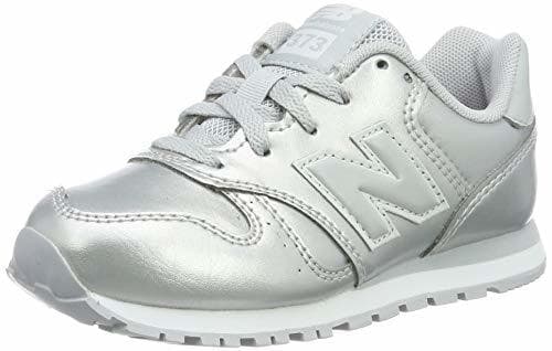 Moda New Balance Yc373v1, Zapatillas para Niñas, Plateado