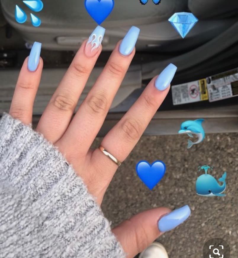 Moda Uñas azules💙