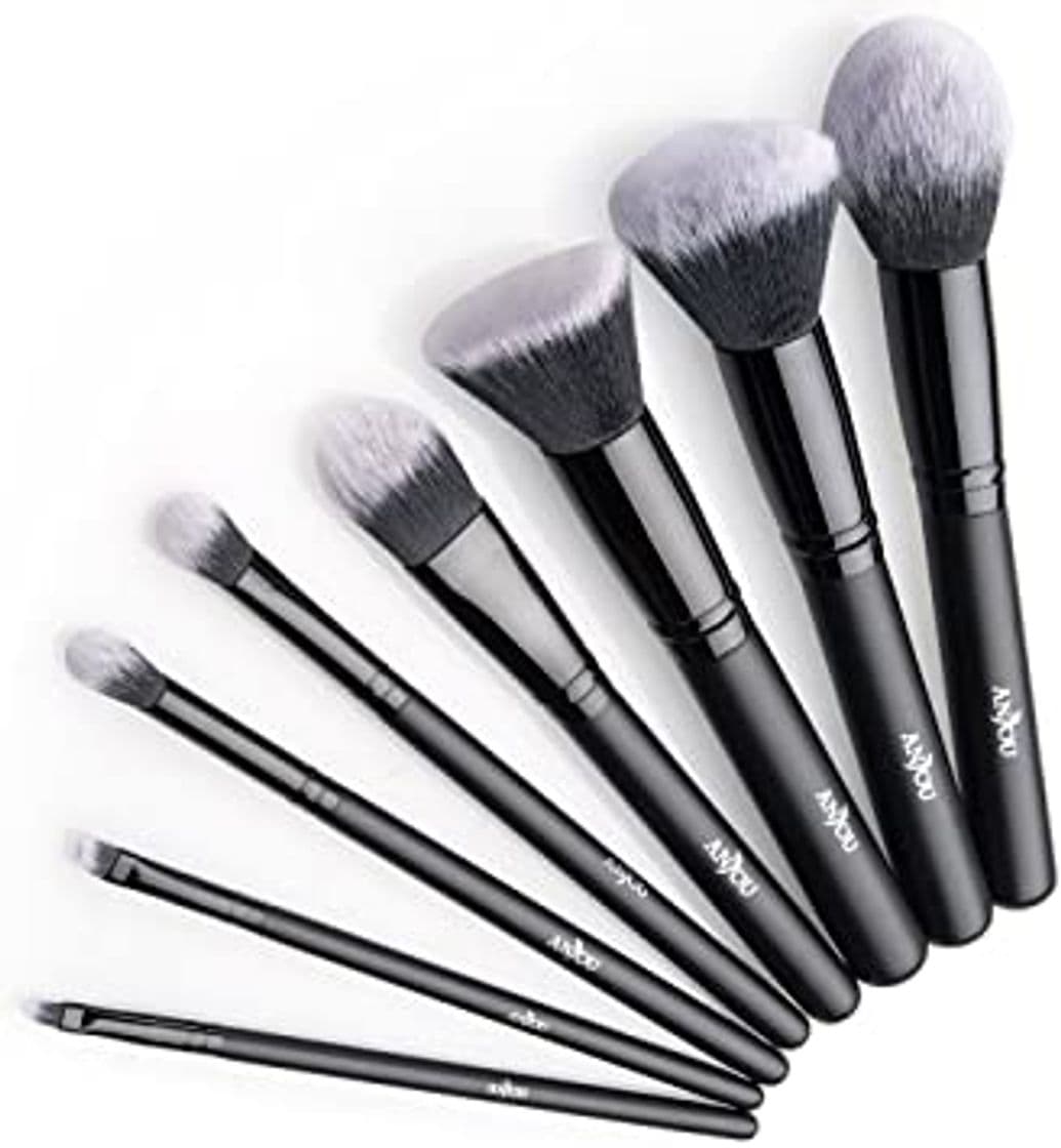 Producto Kit de Brochas Maquillaje 8 Piezas Anjou Cerdas de Fibra Sintética Suave