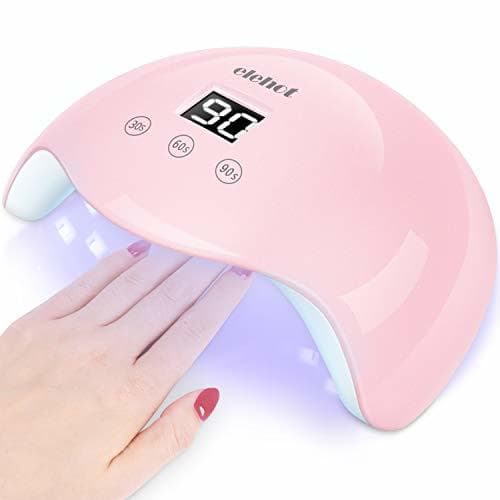 Beauty ELEHOT Lampara led uñas Pantalla LCD Secador de uñas de Botón Táctil