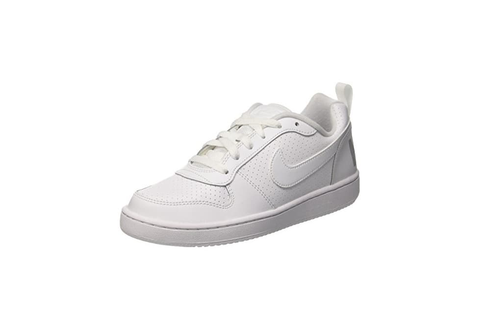 Moda Nike Court Borough Low Gs, Zapatillas de Baloncesto Unisex Niños, Blanco