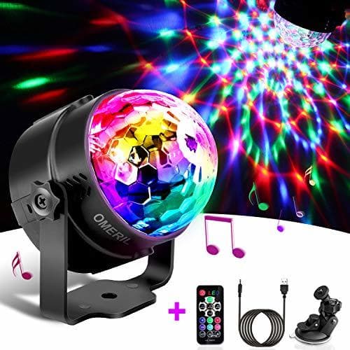 Lugar Luces Discoteca OMERIL Bola Discoteca con 4M Cable USB