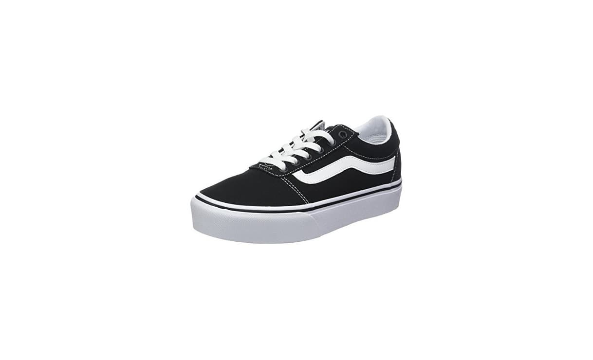 Moda Vans Ward Platform Canvas Zapatillas Mujer, Negro