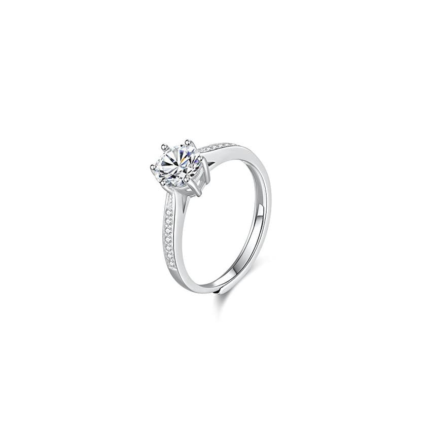 Fashion WHCREAT Anillo de Plata Sterling 925 para Mujer