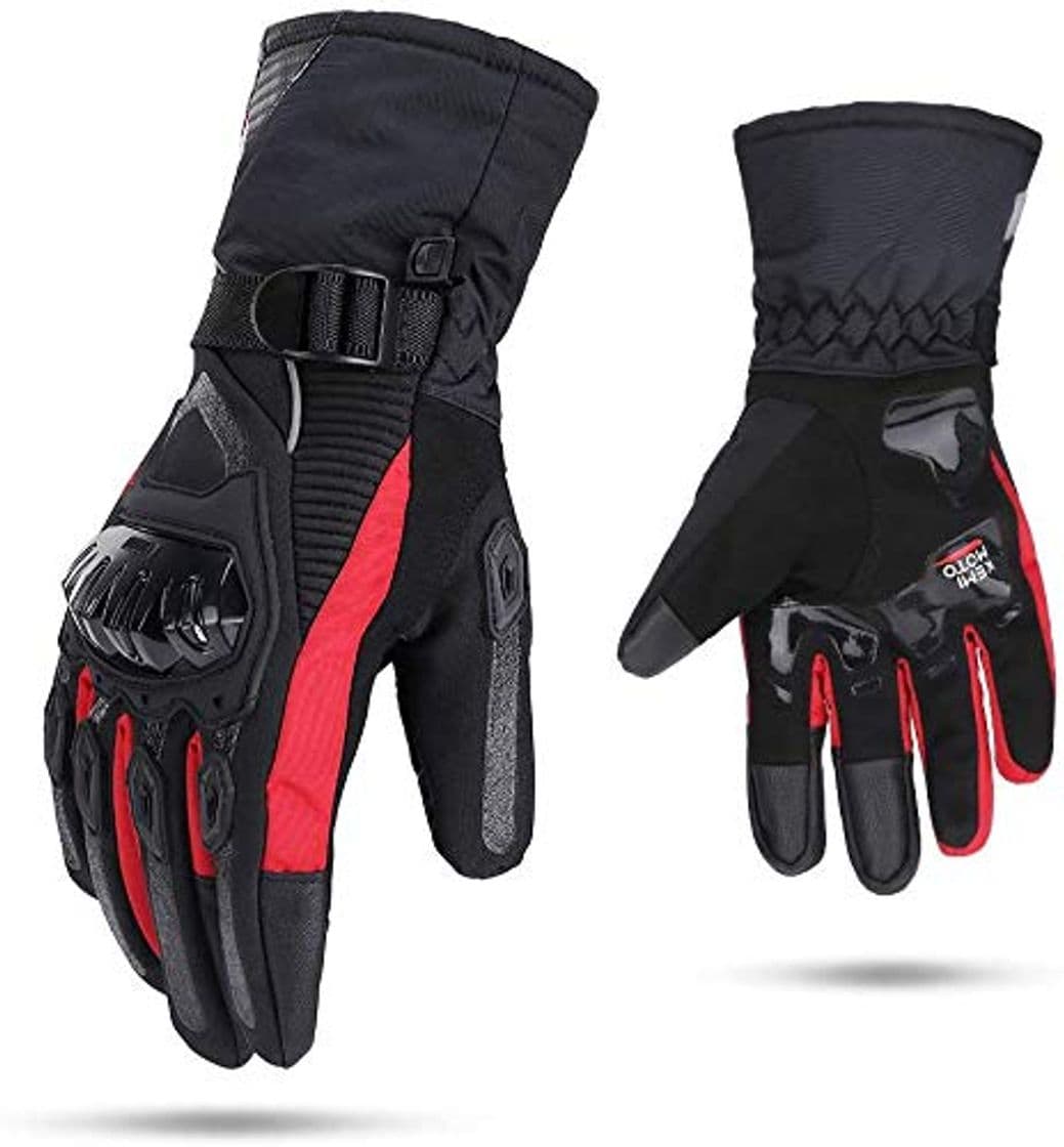 Producto Guantes Moto Invierno Impermeable Pantalla Táctil Guantes Protectores de Motociclismo Dedo Completo para Invierno