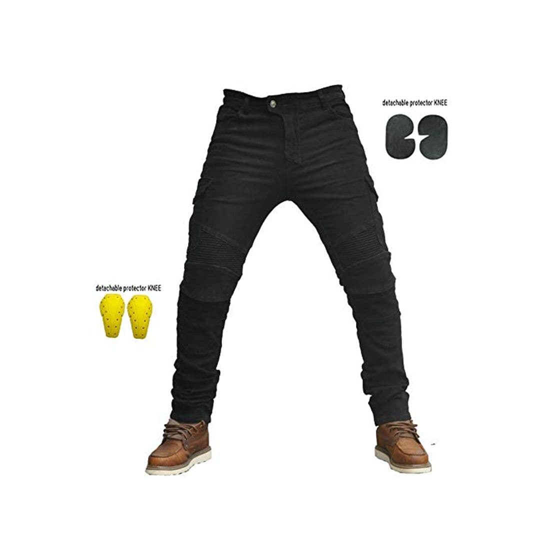 Producto Hombre Motocicleta Pantalones Moto Jeans Con Motorcycle Biker Pants Negro