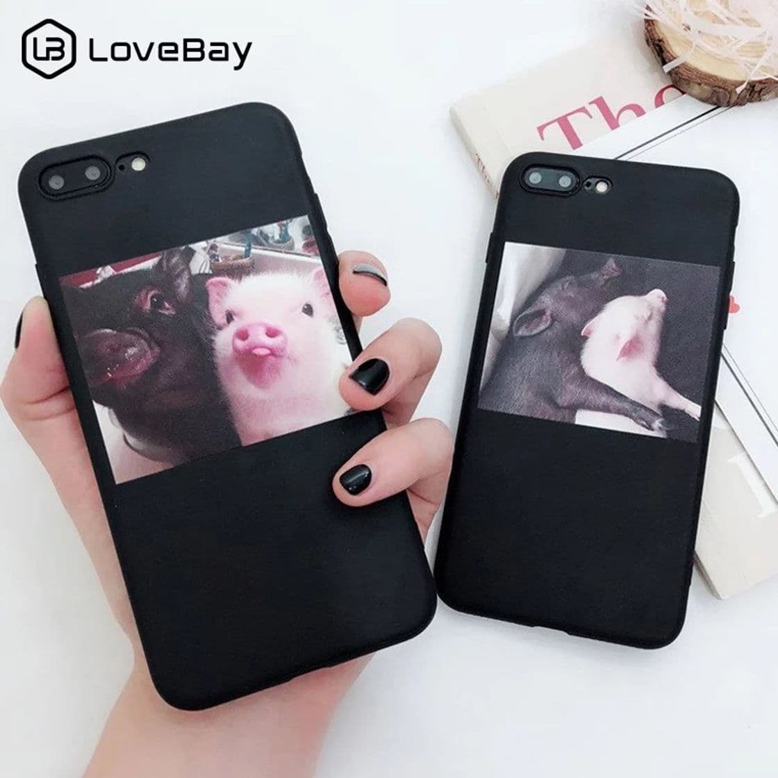 Product Funda de silicona Lovebay para iPhone cerditos