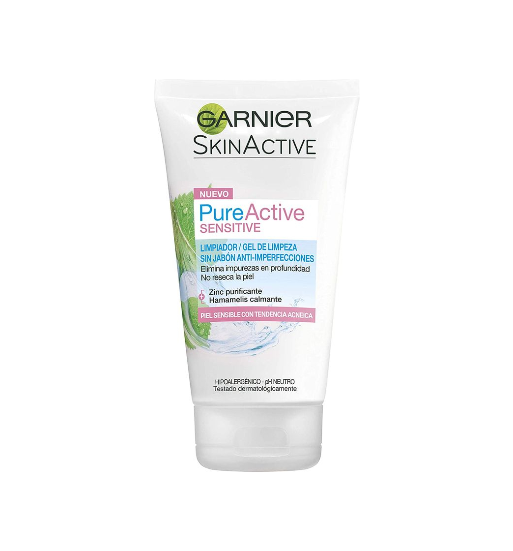 Belleza Garnier Skin Active Pure Active Sensitive Limpiador sin Jabón Anti-Imperfecciones para Pieles