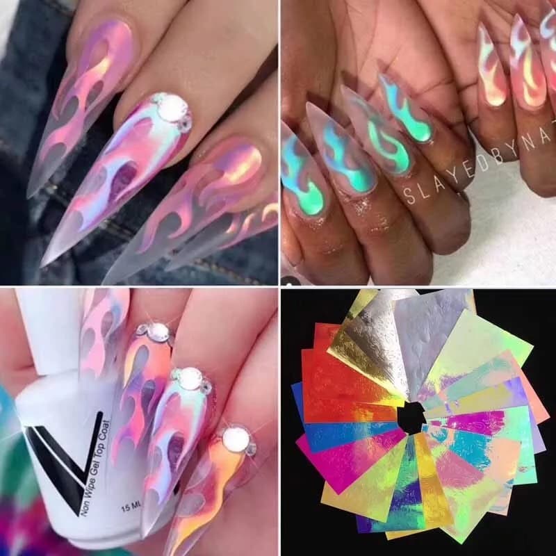 Moda Llamas uñas