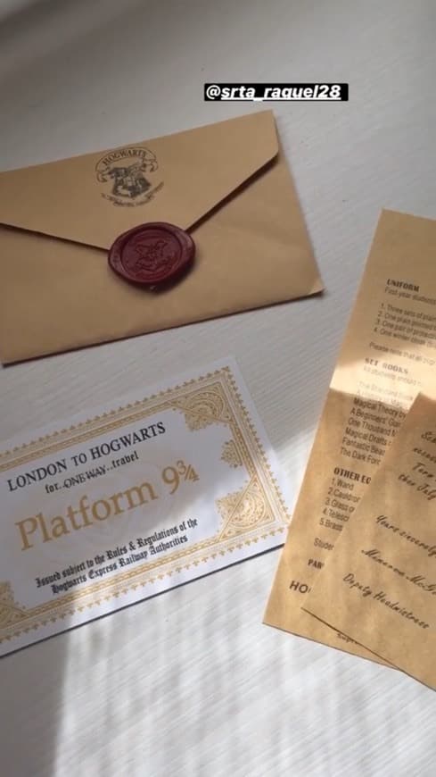 Fashion Carta hogwarts